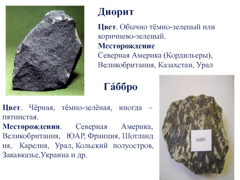 Диорит камень фото и описание