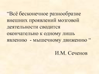 Компоненты двигательного акта. Мышечная активность