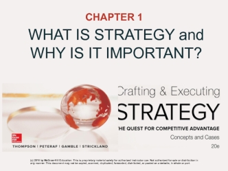 What is strategy and why is it important. (Chapter 1)