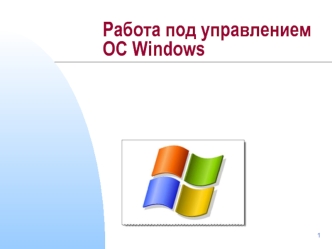 Работа под управлением ОС Windows