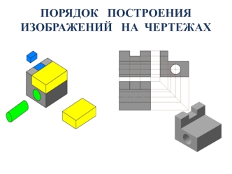 Порядок построения изображений на чертежах