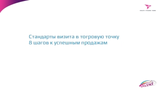 Стандарты визита в тогровую точку. Восемь шагов к успешным продажам