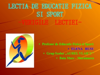 Lectia de educatie fizica si sport