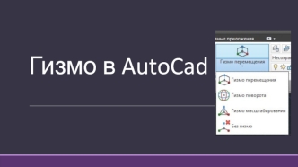 Гизмо в AutoCad