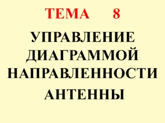 Управление диаграммой направленности антенны