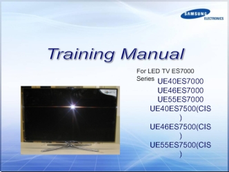 Samsung Training Manual For LED TV ES7000 Series