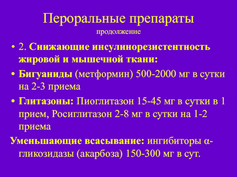 Схема лечения инсулинорезистентности