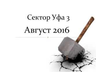 Сектор Уфа 3. План товарной выручки на август 2016