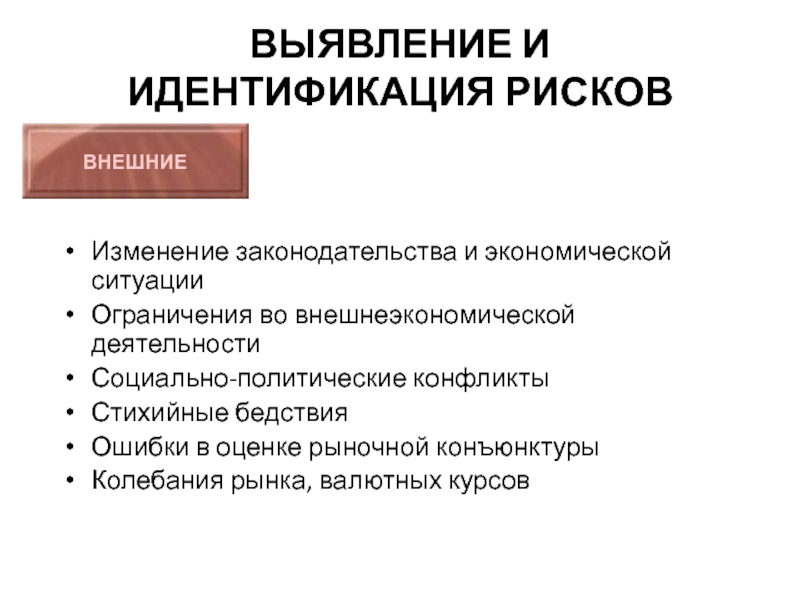 Ограничиться ситуацией. Риски во внешнеэкономической деятельности.