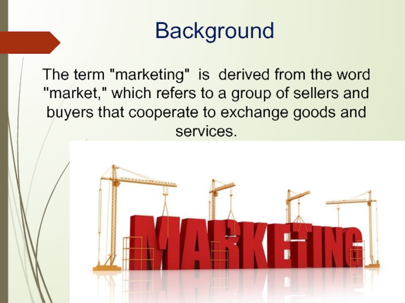 Word marketing. Marketing terms.