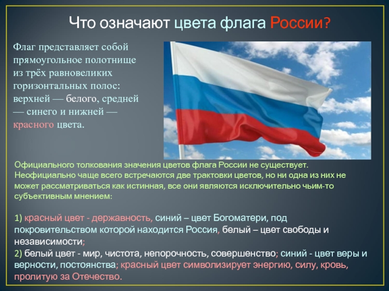 Флаг России Фото Обозначение Цветов