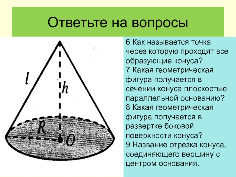 Образующая конуса длиной 9 см