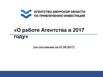 Отчет о проектах и деятельности Агентства 2017