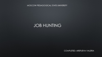 Job hunting