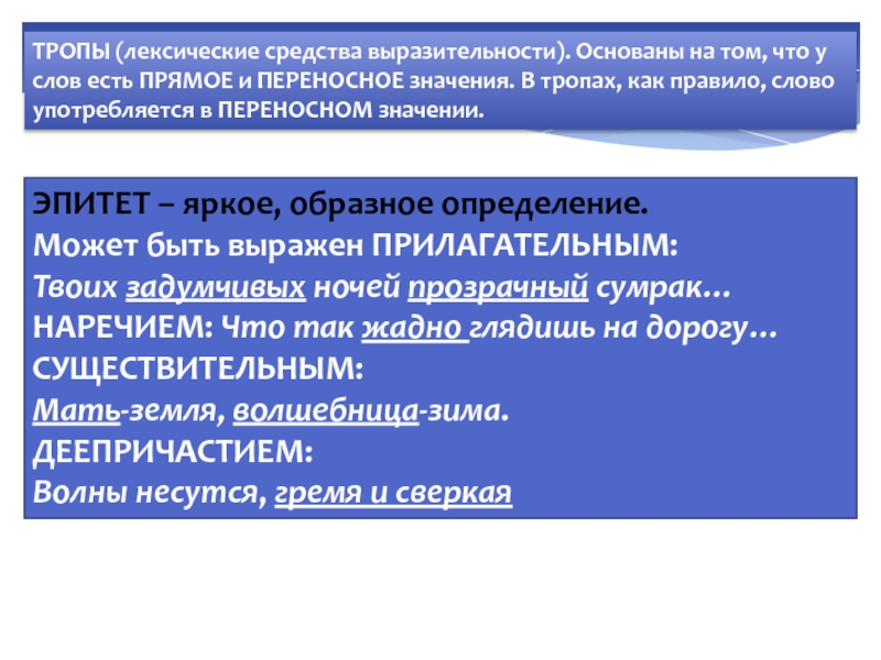 Средства выразительности устной речи 5 класс родной язык презентация