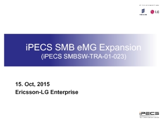 iPECS SMB eMG Expansion (iPECS SMBSW-TRA-01-023)