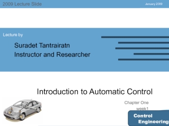 Introduction to Automatic Control