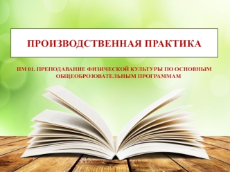 Производственная практика. Преподавание физической культуры по основным общеобразовательным программам