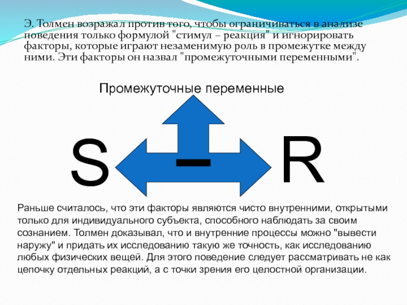 Воспитание развивается по схеме стимул реакция подкрепление