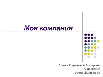 Моя компания. Резюме и описание фирмы. Услуги. Организационный план. Финансовый план. Риски и гарантии