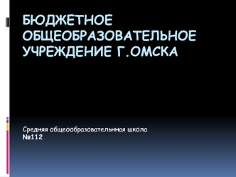 Средняя общеообразовательнная школа №112 г. Омска