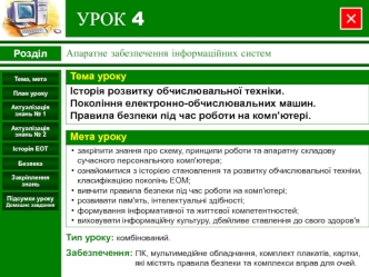 Апаратне забезпечення інформаційних систем. Історія розвитку обчислювальної техніки. (Урок 4)