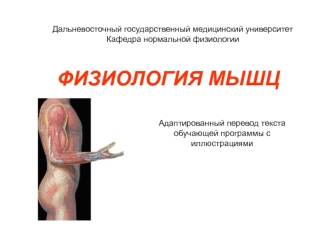 Физиология мышц. Морфология мышц