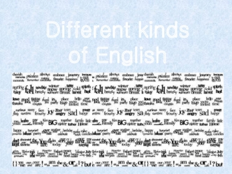 Different kinds of English