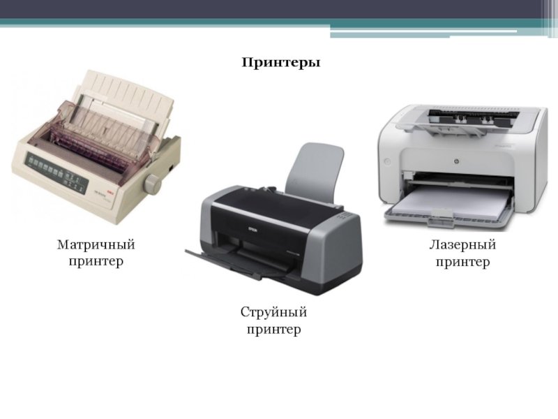 Характеристики принтеров классифицируйте обычный матричный принтер по способу и технологии печати