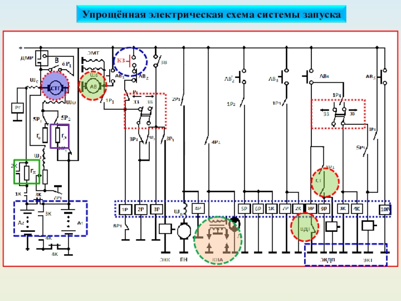 Схема упрощенная системы пуска двигателя