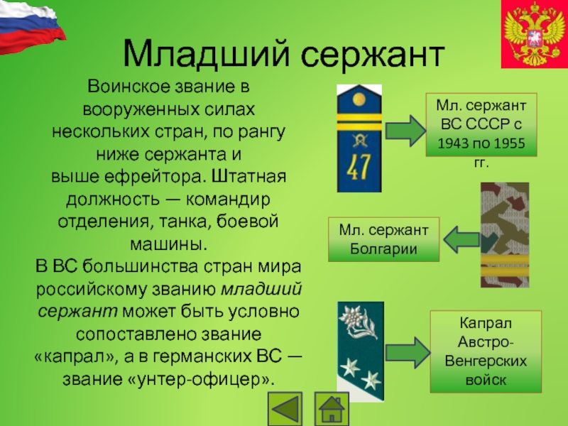 Звание ниже. Звание ниже ефрейтора. Капрал и младший сержант. Капрал воинское звание.