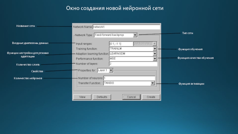 Нейросеть для названия магазина. Окно создания проекта. Окно создания нейронной сети Matlab. Окно создания заказа. Количество слоев нейронной сети матлаб.