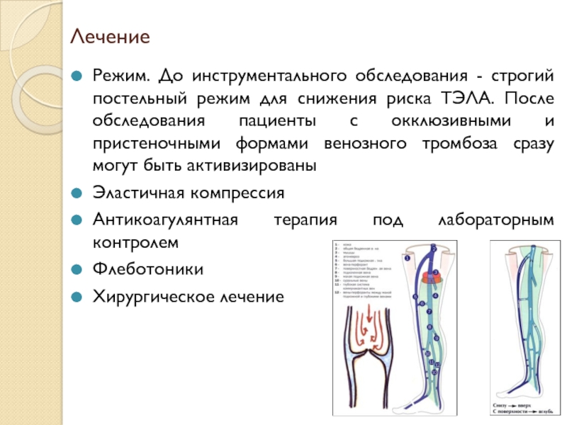 Острый тромбофлебит нижних конечностей карта вызова