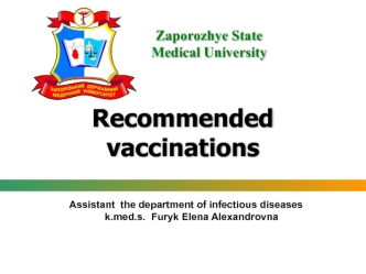 Recommended vaccinations