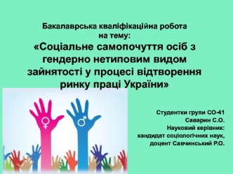 Соціальне самопочуття осіб з гендерно-нетиповим видом зайнятості у процесі відтворення ринку праці України