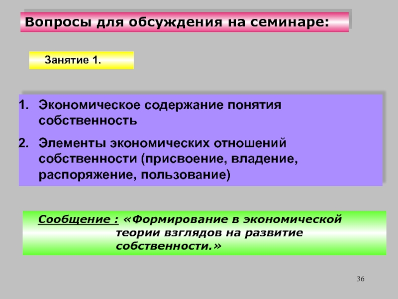 Понятие собственности презентация