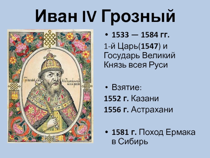 Князь всея. Иван 4 Грозный 1533 1584. Ивана IV Грозного (1533-1584) реформы. Царь 1547.