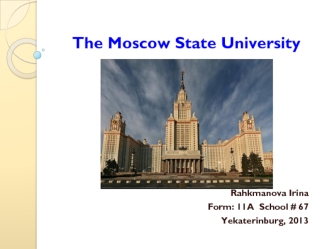 The Moscow State University