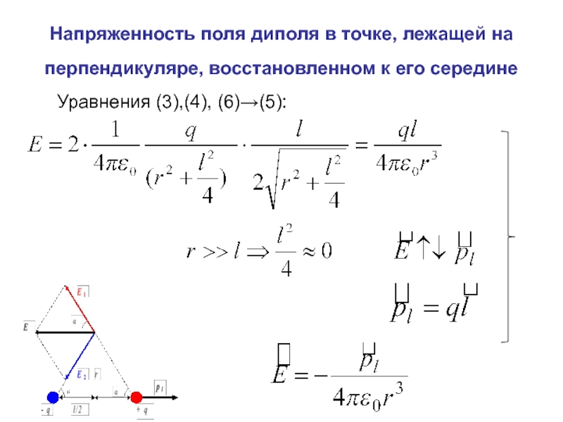 Напряженность в точке. Напряженность электрического поля диполя. Напряженность электрического поля диполя формула. Напряженность электрического поля диполя в произвольной точке равна. Потенциал поля диполя на его оси.