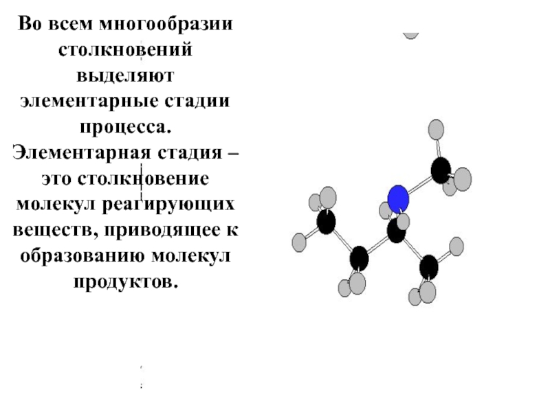 Столкновение молекул. Столкновение молекул в газе. Возможные варианты столкновения молекул. Сталкивание молекул.