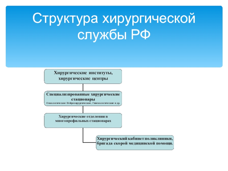 Схема структуры хирургической службы поликлиники