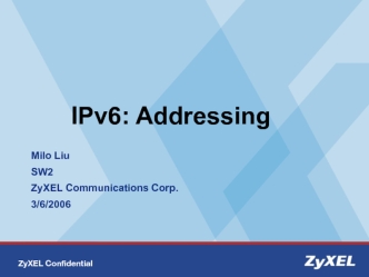 IPV6 Addressing