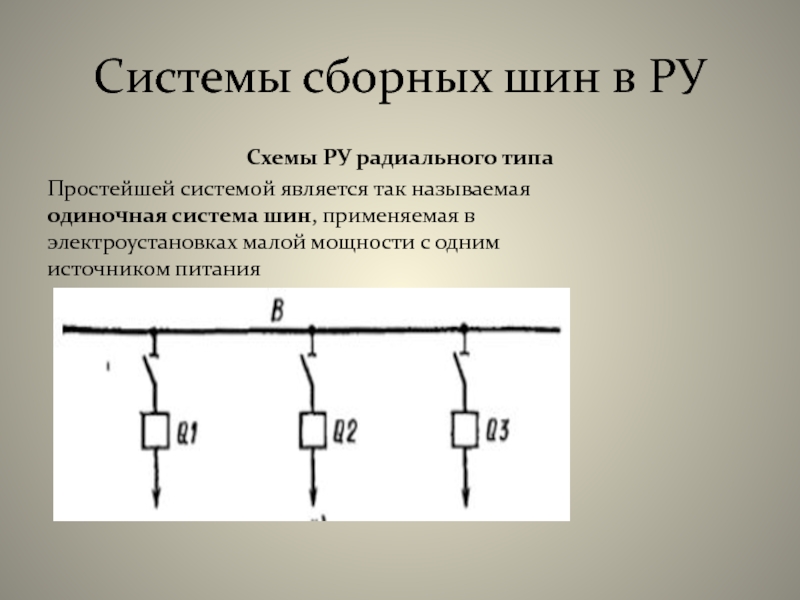 Область применения радиальных схем с одной и двумя системами сборных шин