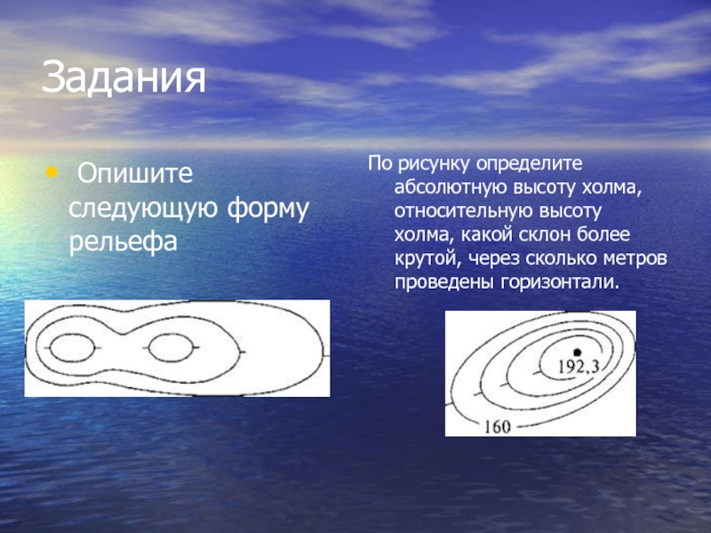 С 2 расшифруйте рисунок определите форму рельефа и характер склонов