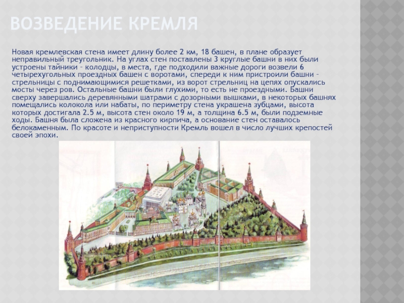Высота стен кремля