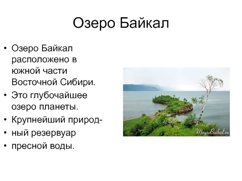 Проект на тему байкал 4 класс