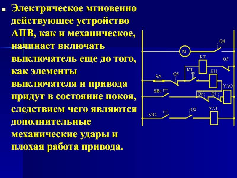 Какой элемент схемы апв дает команду на пуск апв