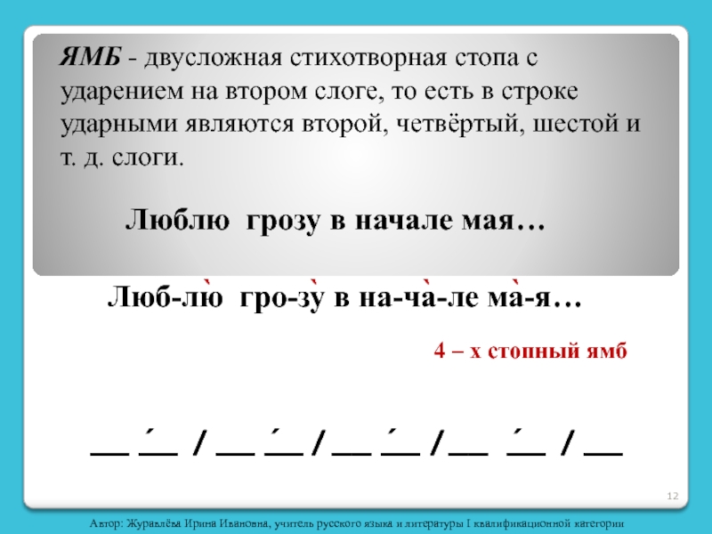 Названия стихотворных размеров. Ямб люблю грозу в начале мая. Ямб. Размер стихотворения люблю грозу в начале мая. Ямб стихотворный размер.