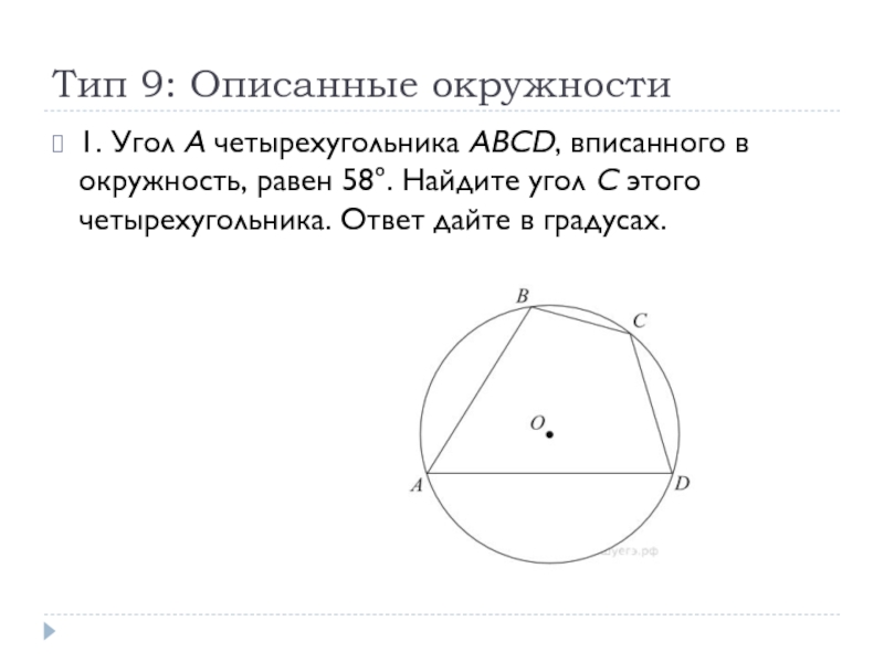 Описанный четырехугольник рисунок