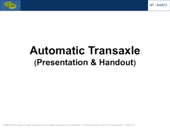 AT - A4AF3. Automatic Transaxle